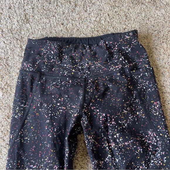 Sweaty Betty Power 7/8 Black Confetti Print Athletic Workout Leggings Size XS - Picture 6 of 9